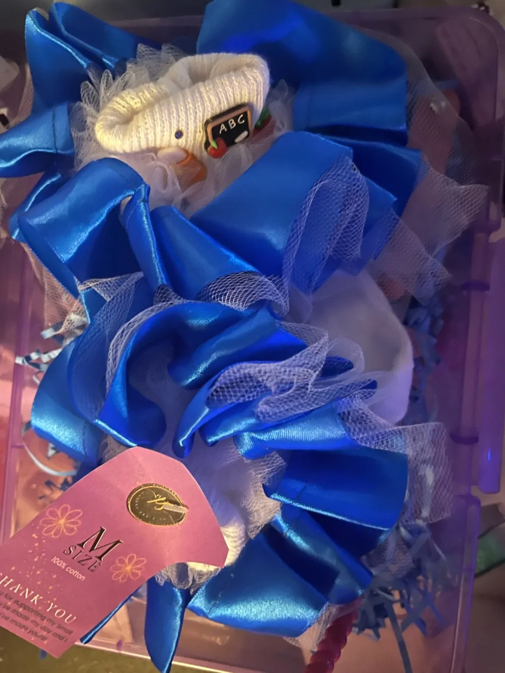 Luxury Blue Satin Ruffle Socks- girls accessories